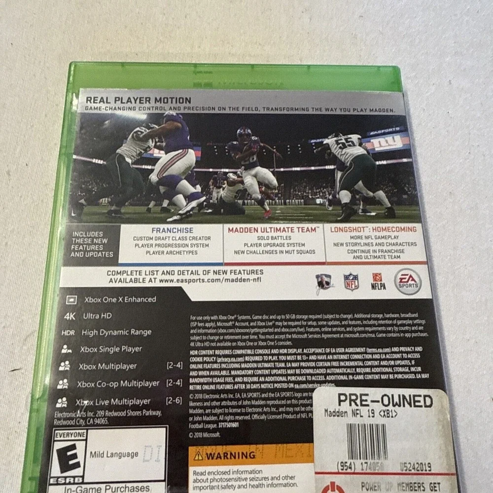 Madden NFL 19 - Standard Edition (Microsoft Xbox‎ One, 2018)